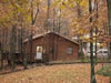 Just Far Enough Getaway: side entrance in fall